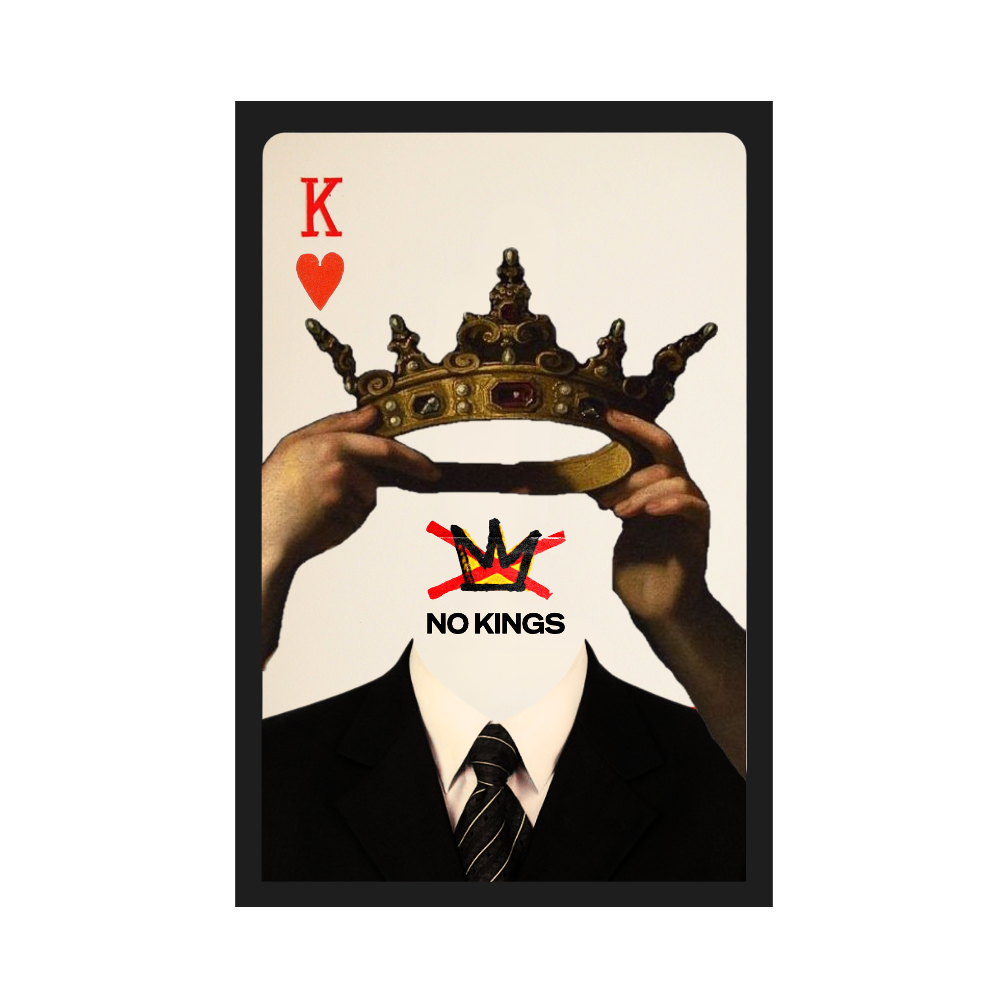 No Kings mini song poster — designed by Eve