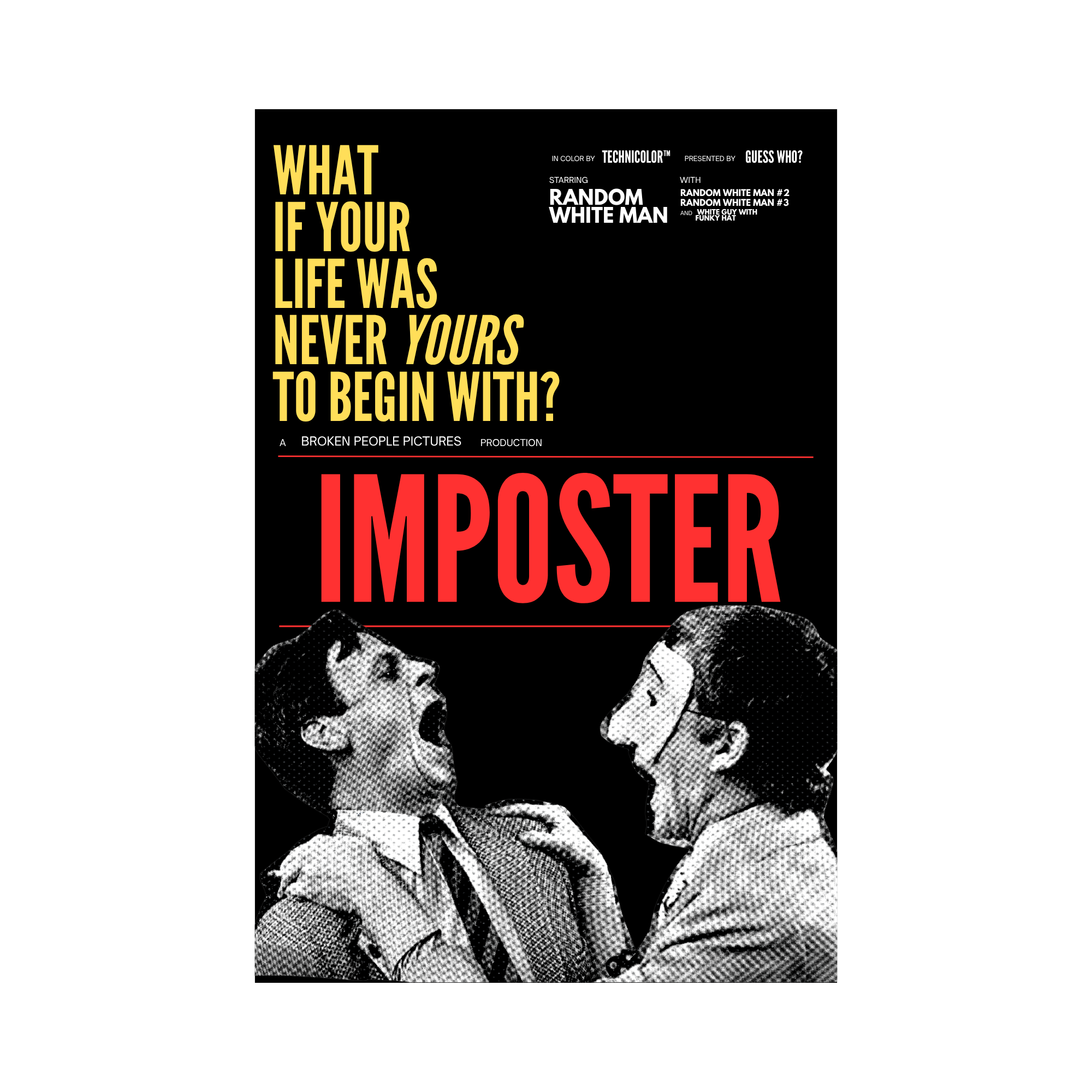 Imposter mini song poster — designed by Eve