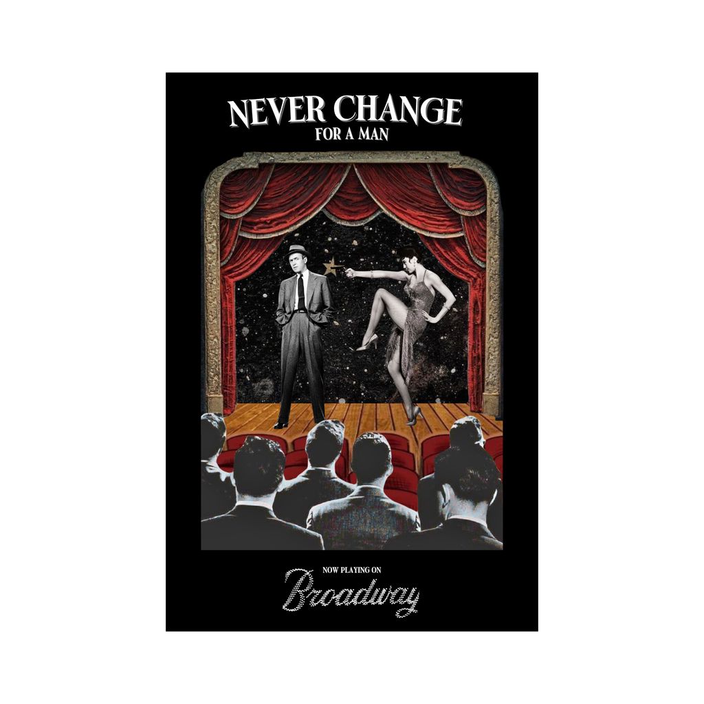 Never Change for a Man mini song poster — designed by Eve